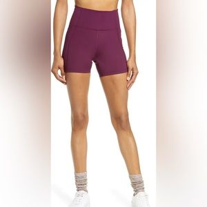 Girlfriend Collective Plum High-Rise Run Short